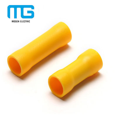Китай Yellow PVC Insulated Wire Butt Connectors / Electrical Crimp Terminal Connectors поставщик